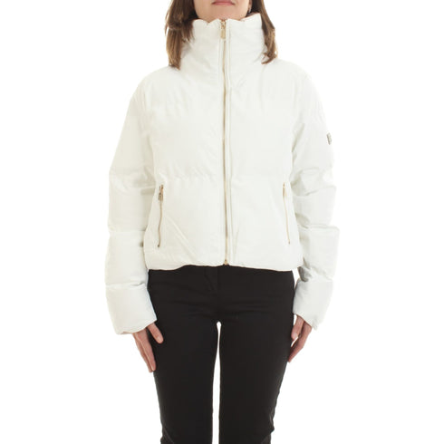 Piumino Donna corto in similpelle Gesso YESZEE- Francavilla Moda